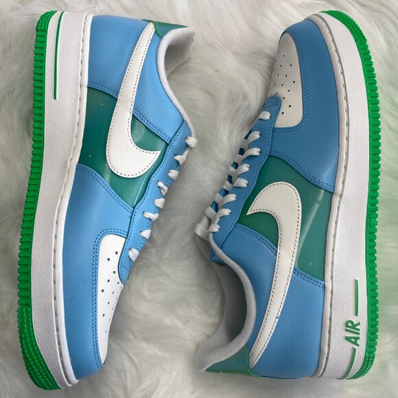 Nike Air Force 1 Low Blue Green Mens Leather Casual Shoes FZ4032-407 VNDS Sz 11 main image 7